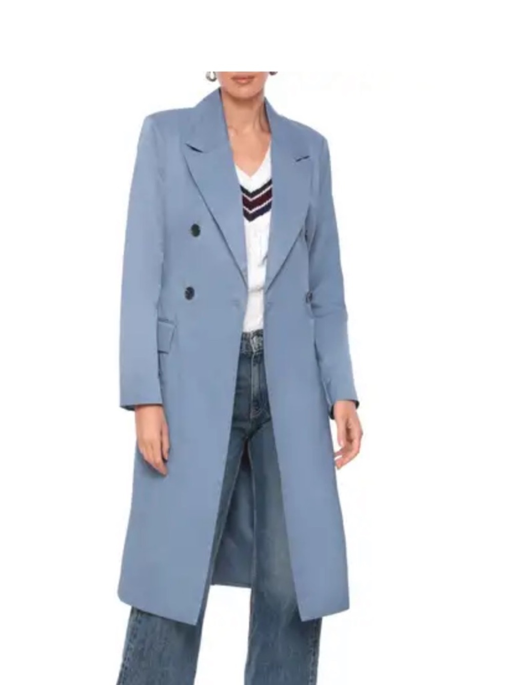 Avec Les Filles Light Blue Lined Jacket